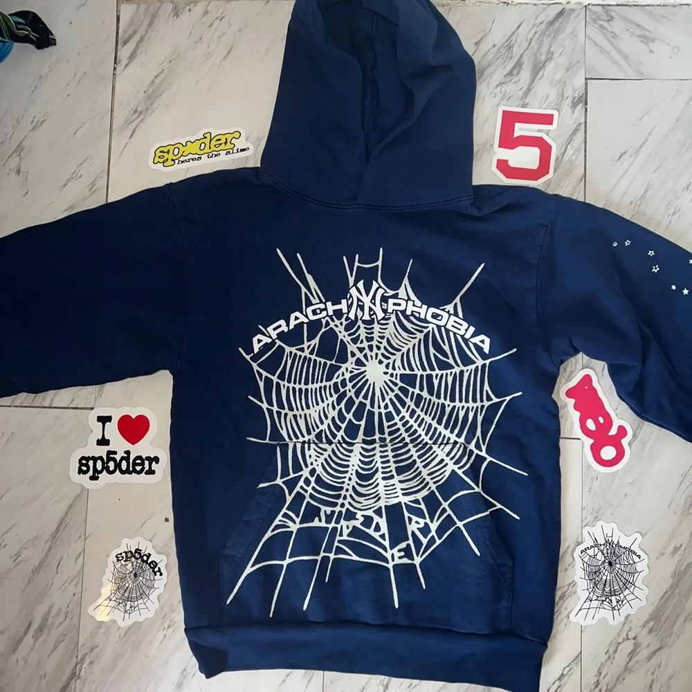 Spider Worldwide | Sweaters | Ny Arachnophobia Sp5der Hoodie Navy